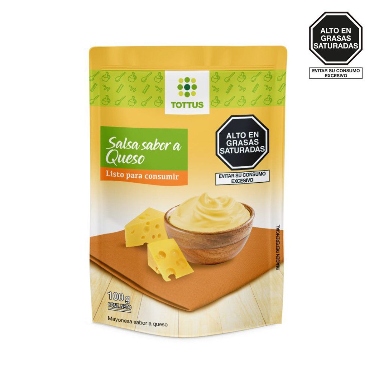 TOTTUS - Mayonesa Sabor a Queso Tottus Bolsa 100 g