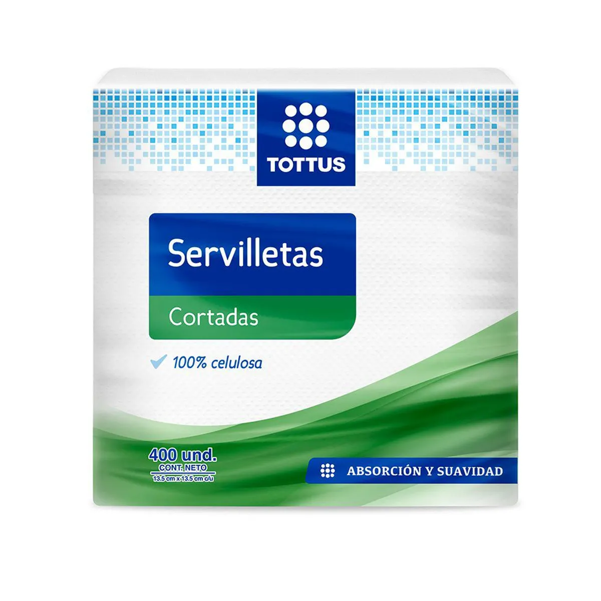 TOTTUS - Servilletas Cortadas Tottus Empaque 400 Und