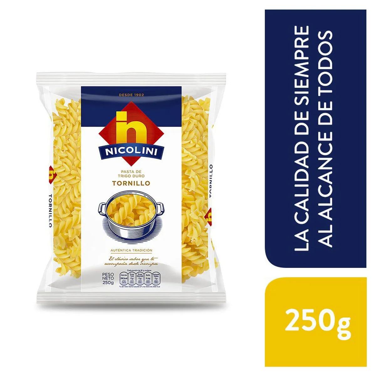 NICOLINI - Fideo Tornillo Nicolini Bolsa 250 g