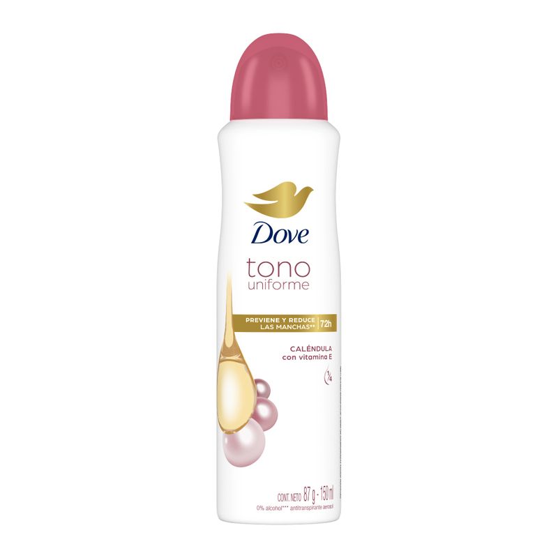 DOVE - Antitranspirante Dove Aerosol Tono Uniforme Caléndula Envase 150 mL