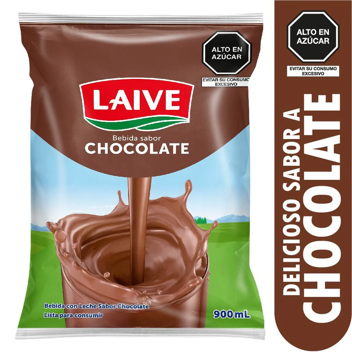 LAIVE - Bebida con Leche Sabor Chocolate Laive Bolsa 900 mL