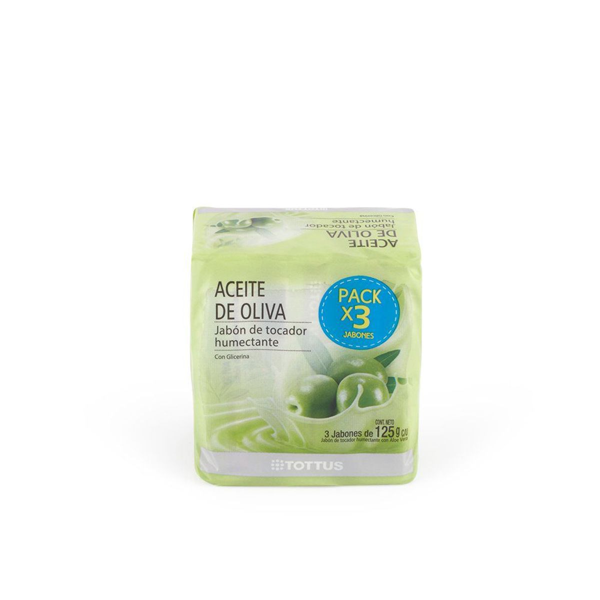 TOTTUS - Jabón de Tocador Tottus Oliva Empaque 3 Und