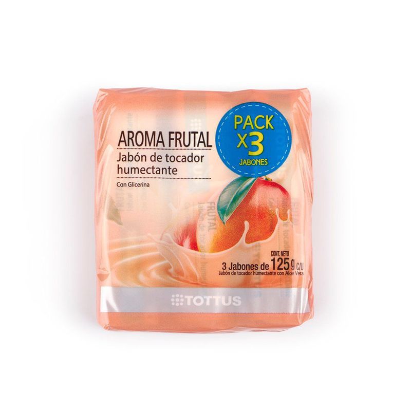 TOTTUS - Jabón Tocador Tottus Frutal Pack 3 Empaques 125 g