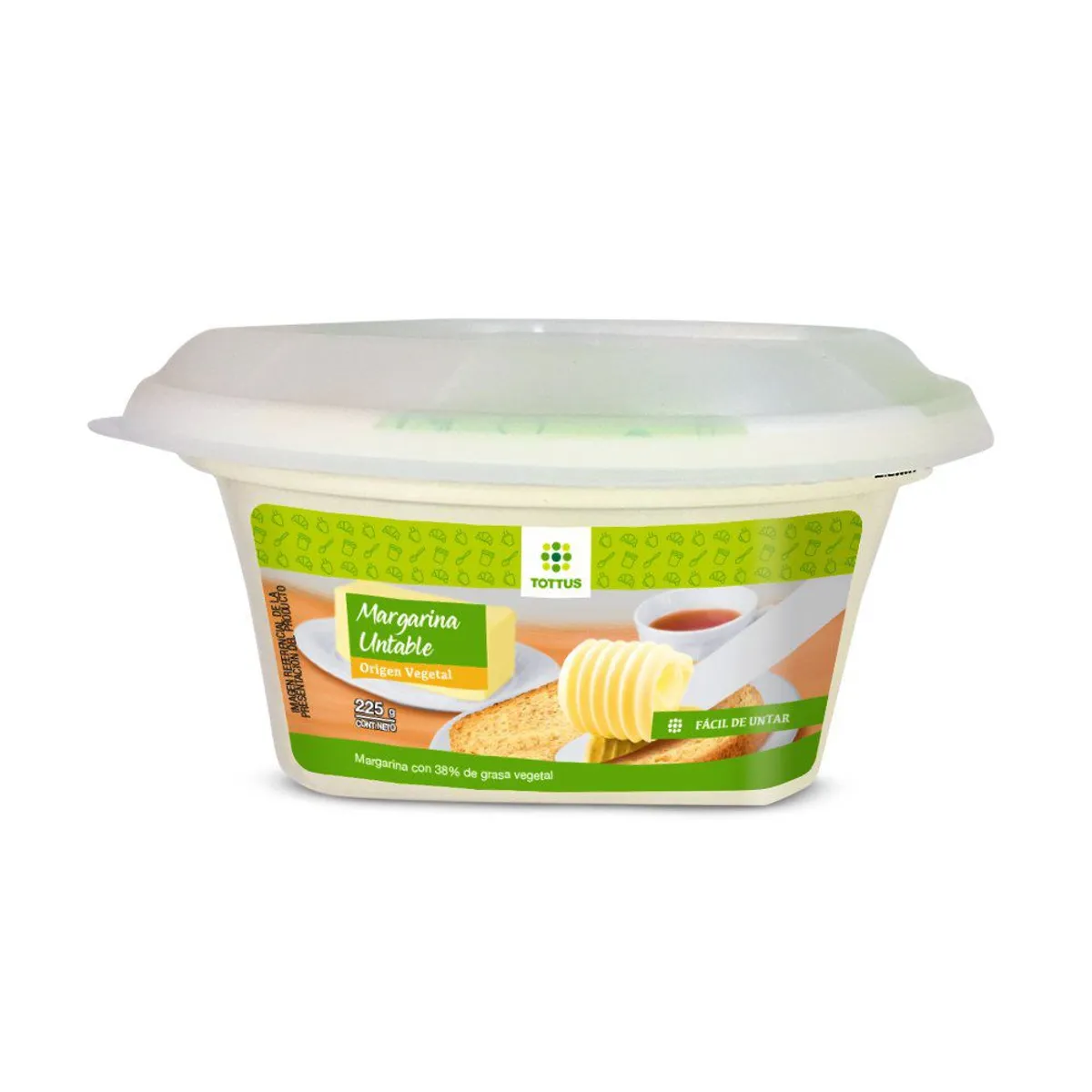 TOTTUS - Margarina Untable Tottus Envase 225 g