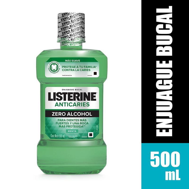 LISTERINE - Enjuage Bucal Listerine Zero Anticaries Envase 500 mL