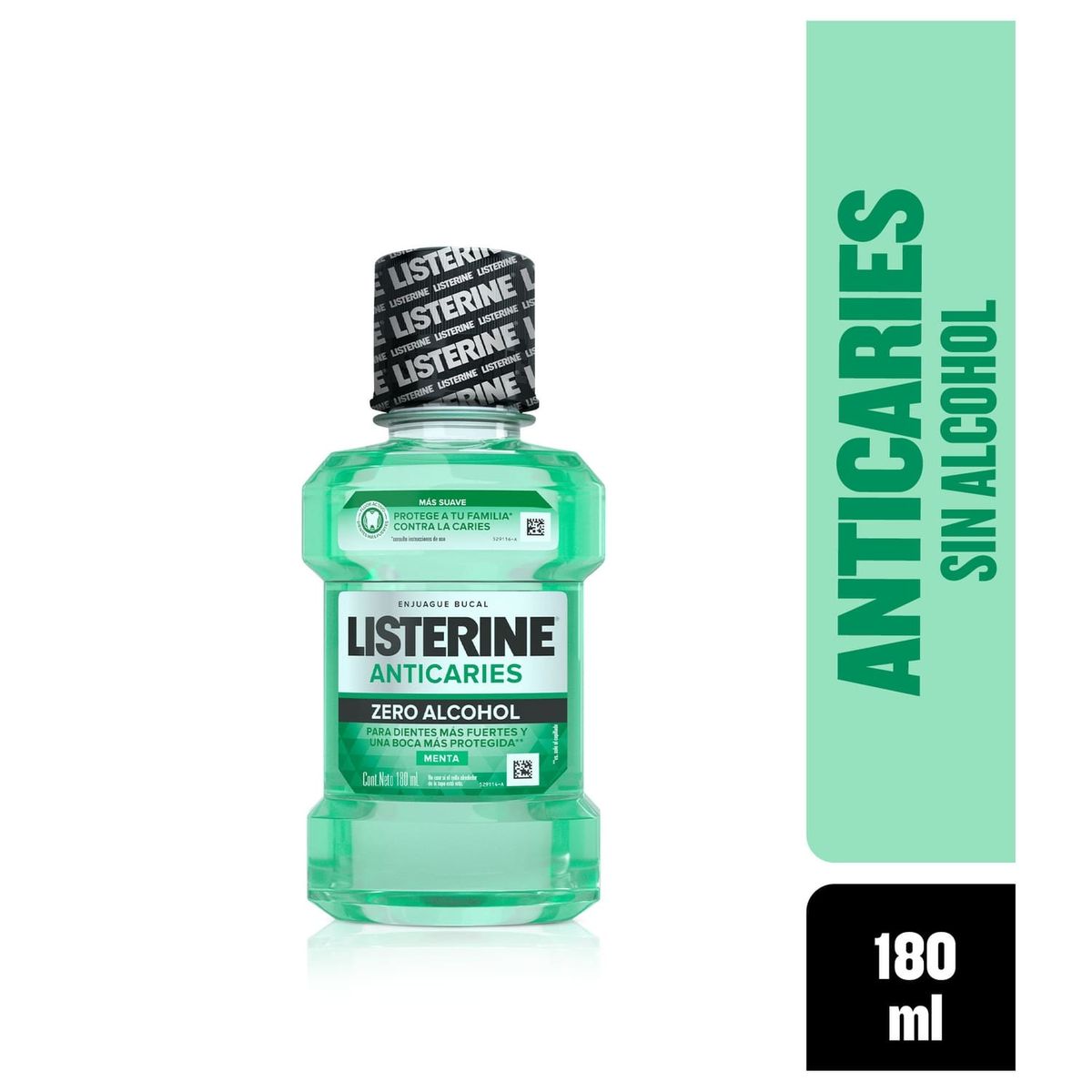 LISTERINE - Enjuague Bucal Listerine Anticaries Zero Botella 180 mL