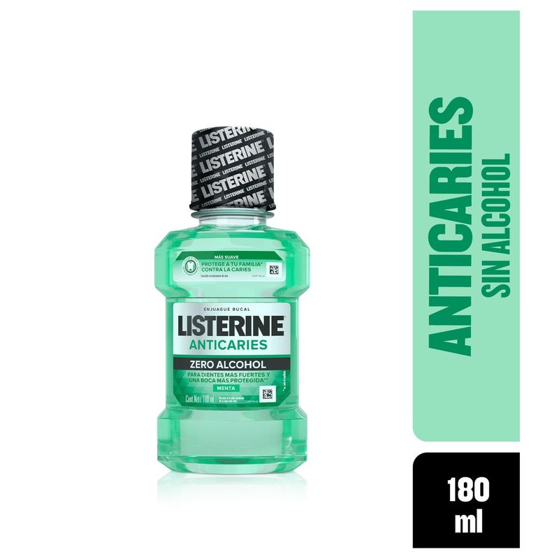 LISTERINE - Enjuage Bucal Listerine Anticaries Zero Envase 180 mL