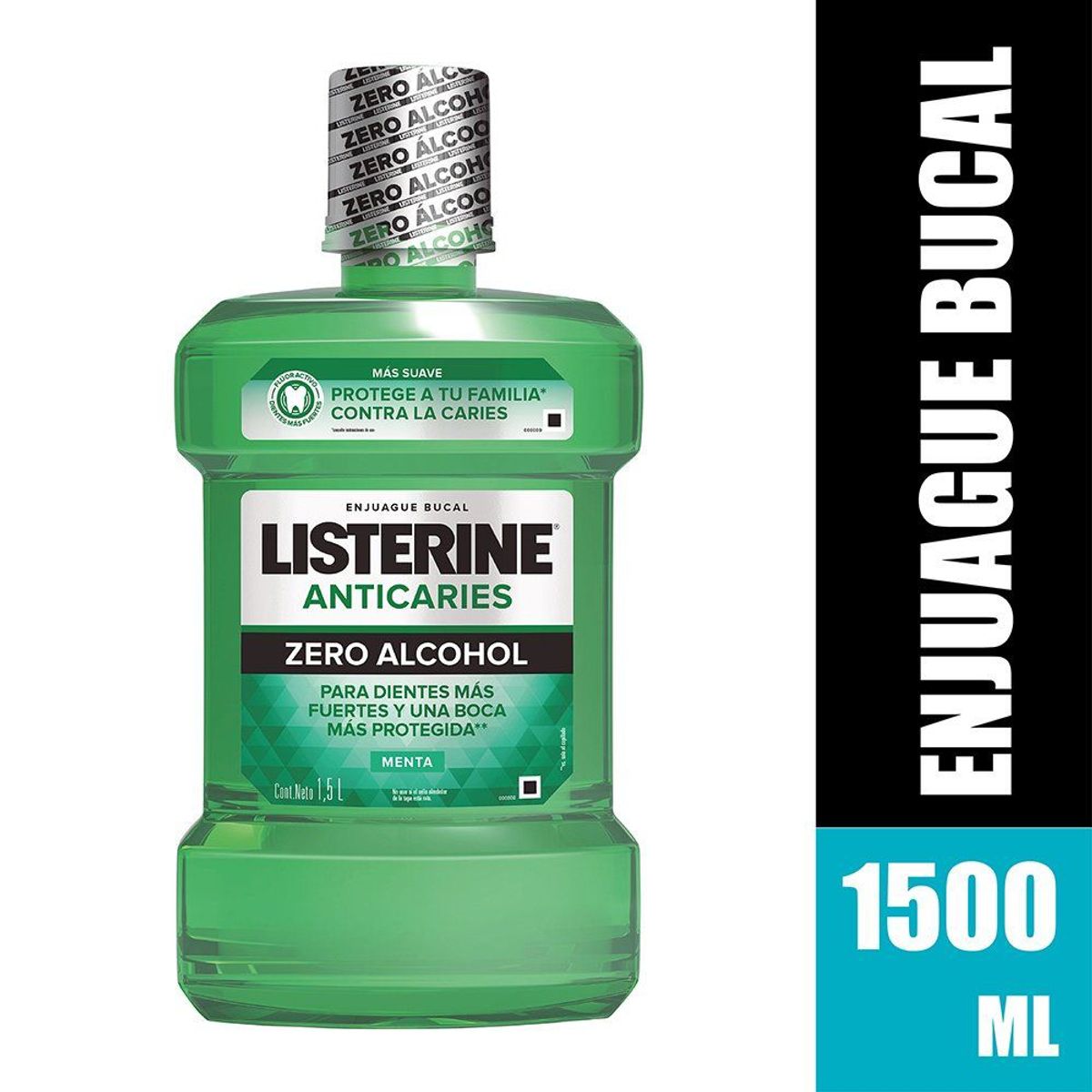 LISTERINE - Enjuague Bucal Listerine Anticaries Zero Botella 1.5 L