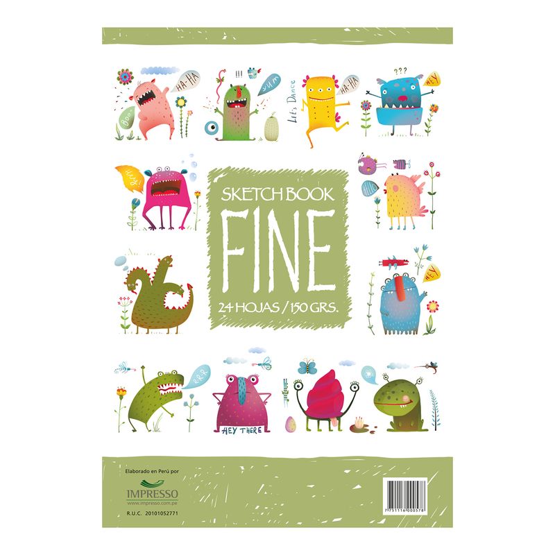 FINE - Sketch Book Fine Infantil X 24 Hojas