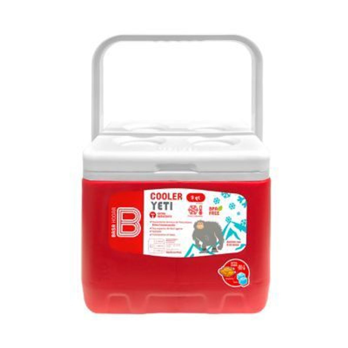 BASA - Cooler Yeti 9 QT Rojo