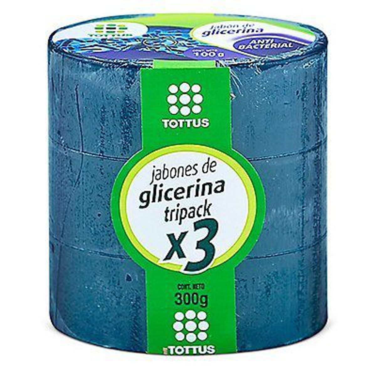 TOTTUS - Jabón de Glicerina Tottus Antibacterial Empaque 3 Und