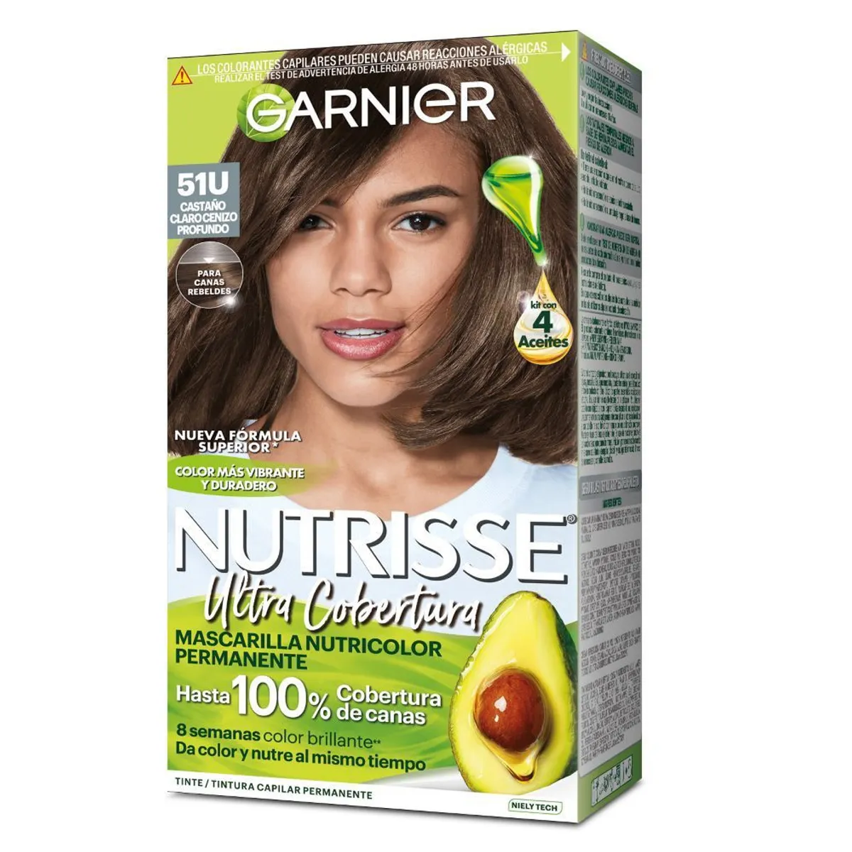 NUTRISSE - Tinte Nutrisse Tono 51 Castaño Claro Cenizo