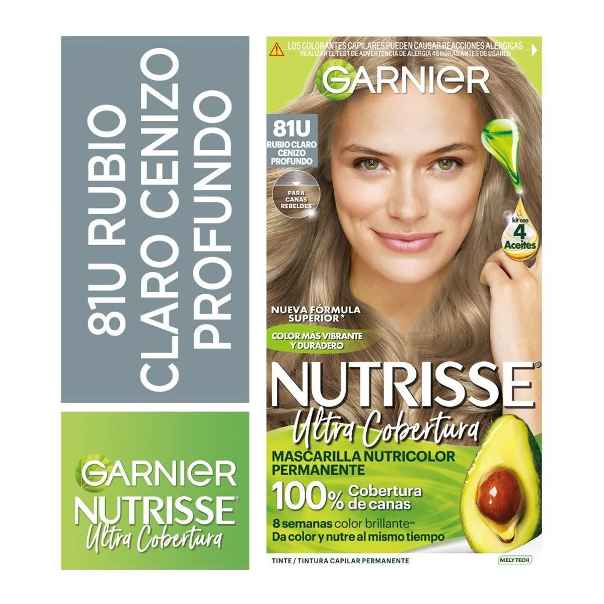 NUTRISSE - Tinte Nutrisse Tono 81U Rubio Claro Cenizo Profundo