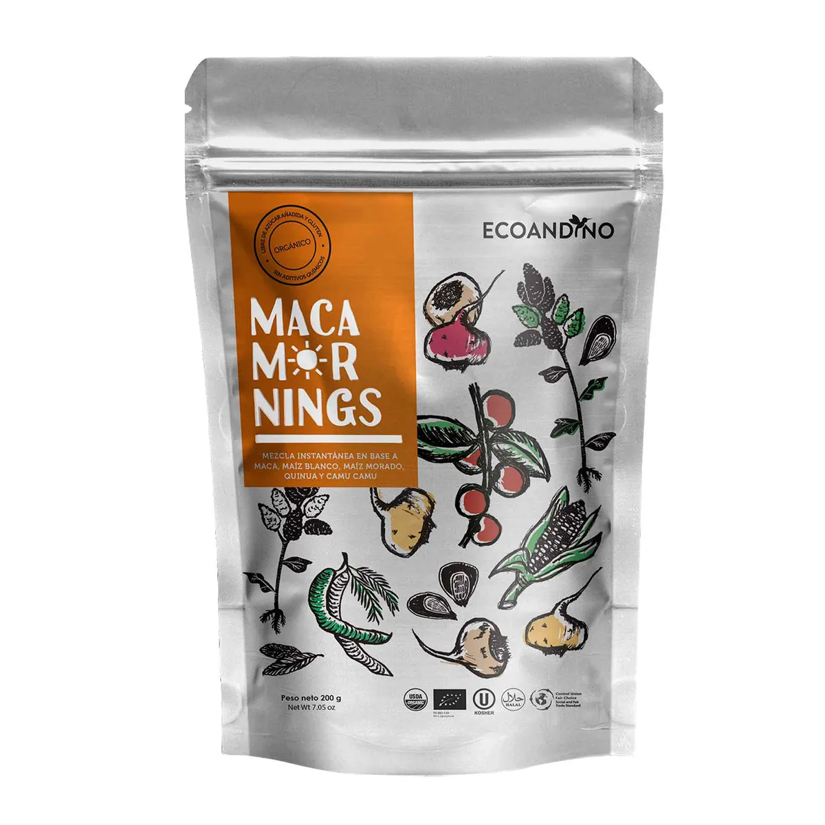 ECOANDINO - Mezcla Instantánea de Maca Orgánico Ecoandino Doypack 200 g