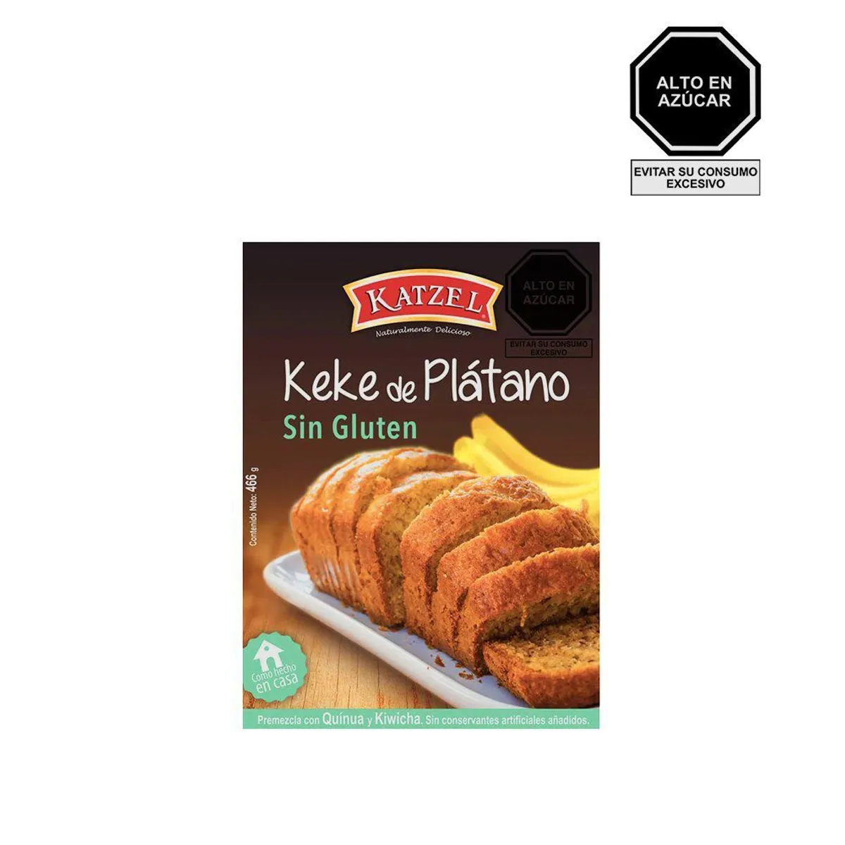 KATZEL - Premezcla para Keke de Plátano Katzel Sin Gluten Caja 466 g