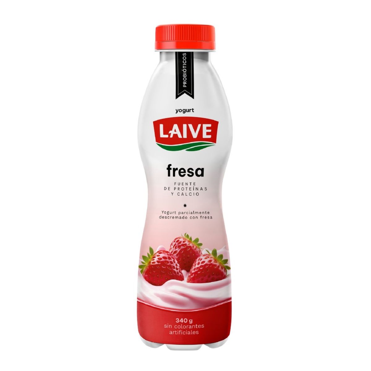 LAIVE - Yogurt Laive Fresa Botella 340 g
