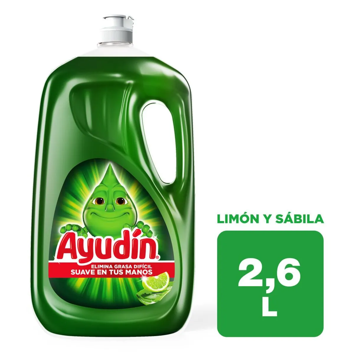 AYUDIN - Lavavajilla Líquido Ayudín Limón Envase 2.6 L
