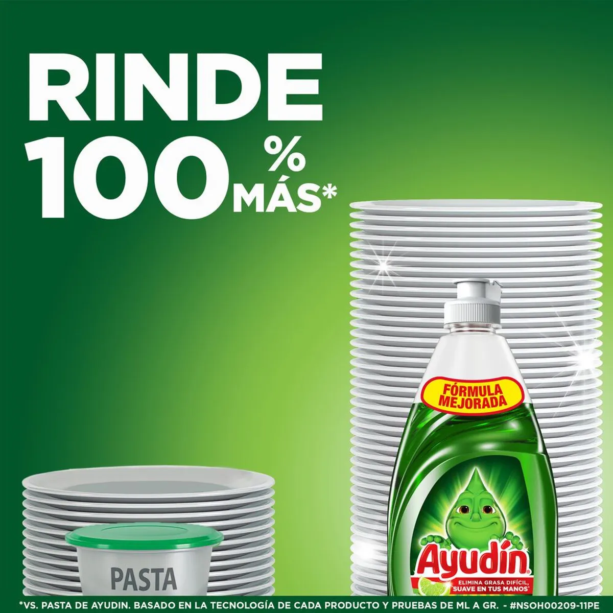 AYUDIN - Lavavajilla Líquido Ayudín Limón Envase 2.6 L