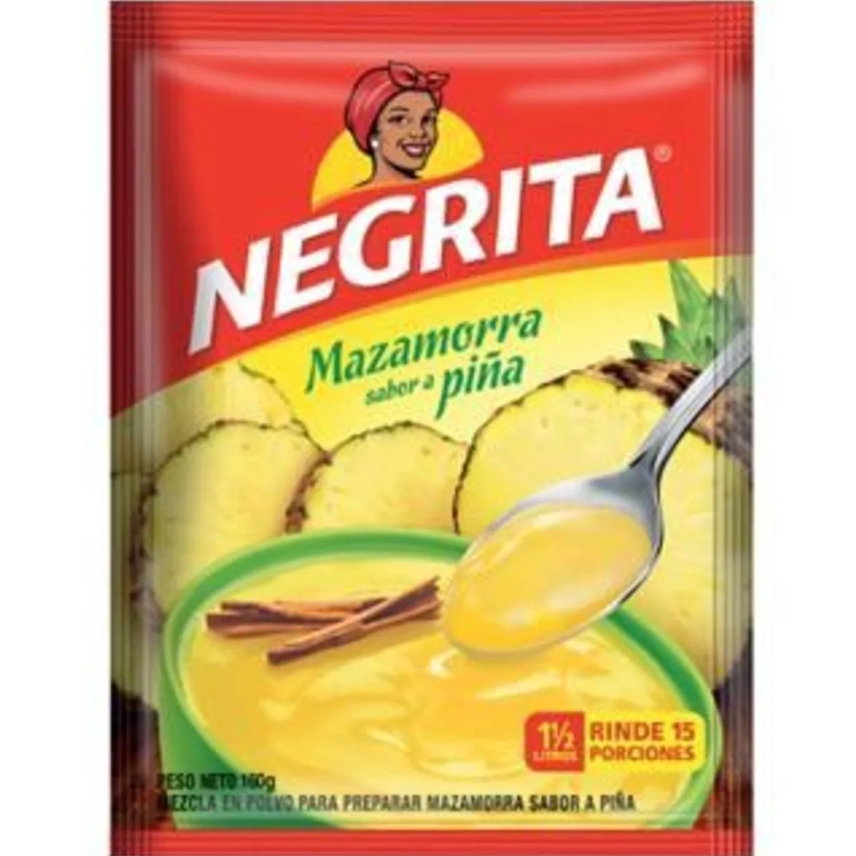 NEGRITA - Mazamorra Negrita Sabor Piña Bolsa 160 g