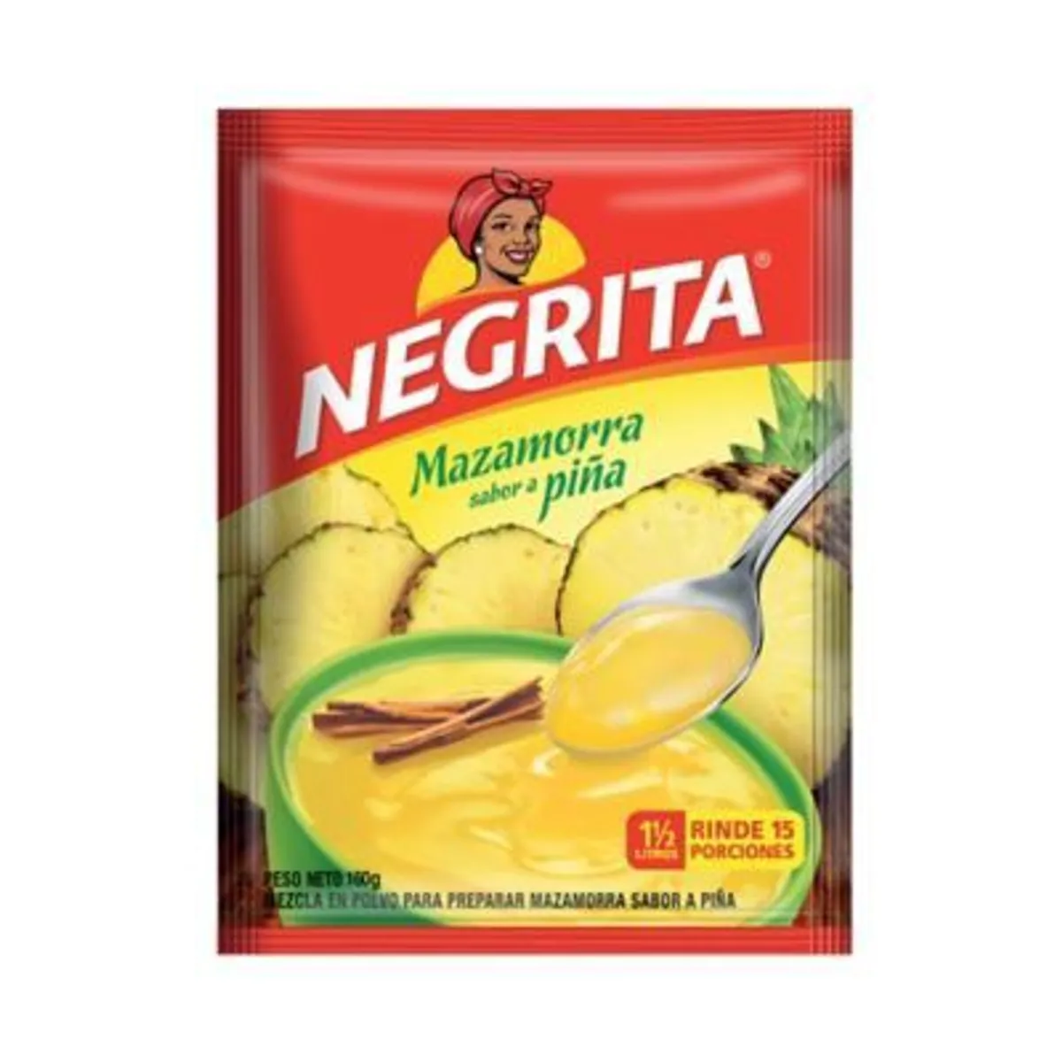 NEGRITA - Mazamorra Negrita Sabor Piña Bolsa 160 g