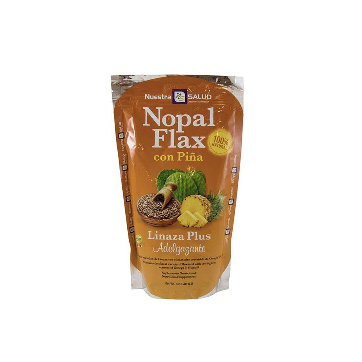 NUESTRA SALUD - Nopal Flax con Piña Nuestra Salud 454 g