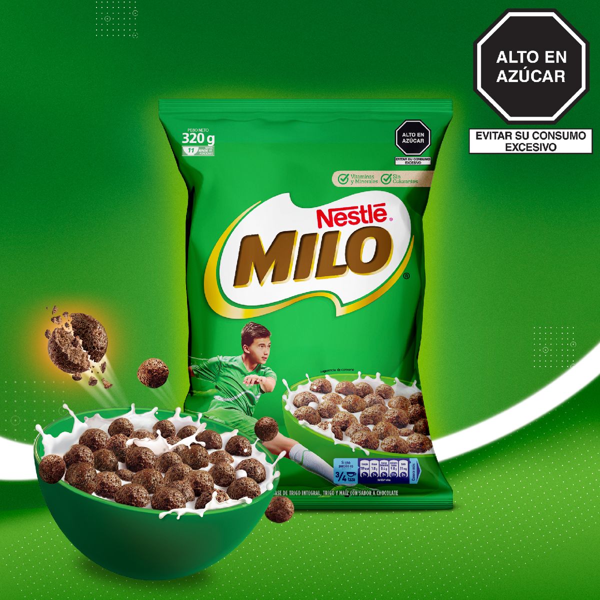 MILO - Cereal Milo Sabor Chocolate Bolsa 320 g