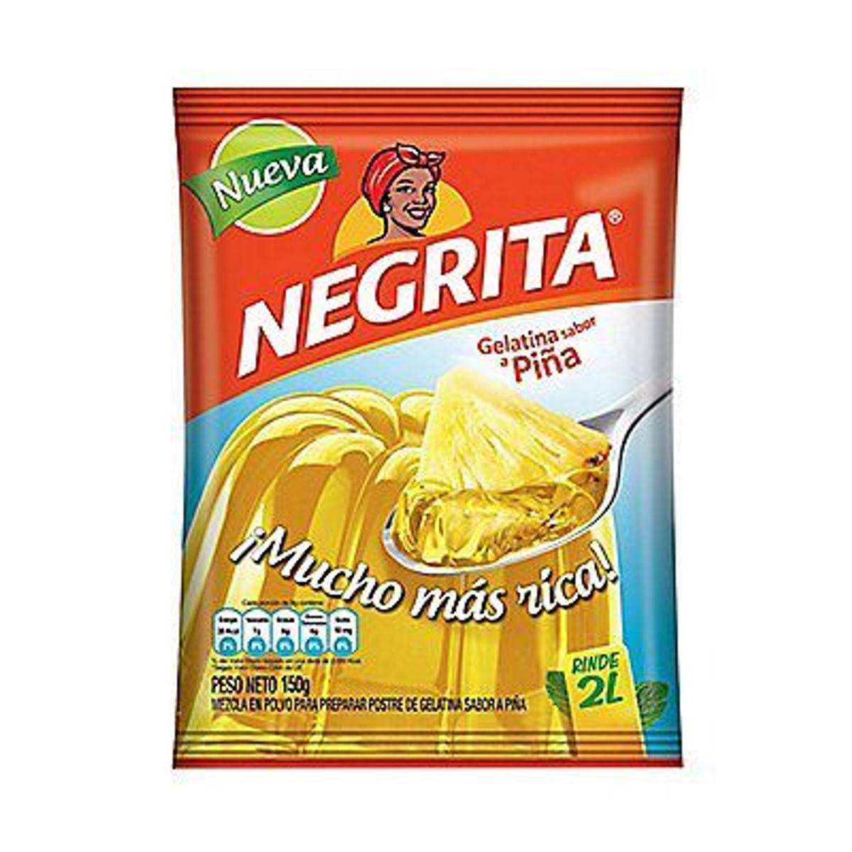 NEGRITA - Gelatina Negrita Piña Empaque 150 g