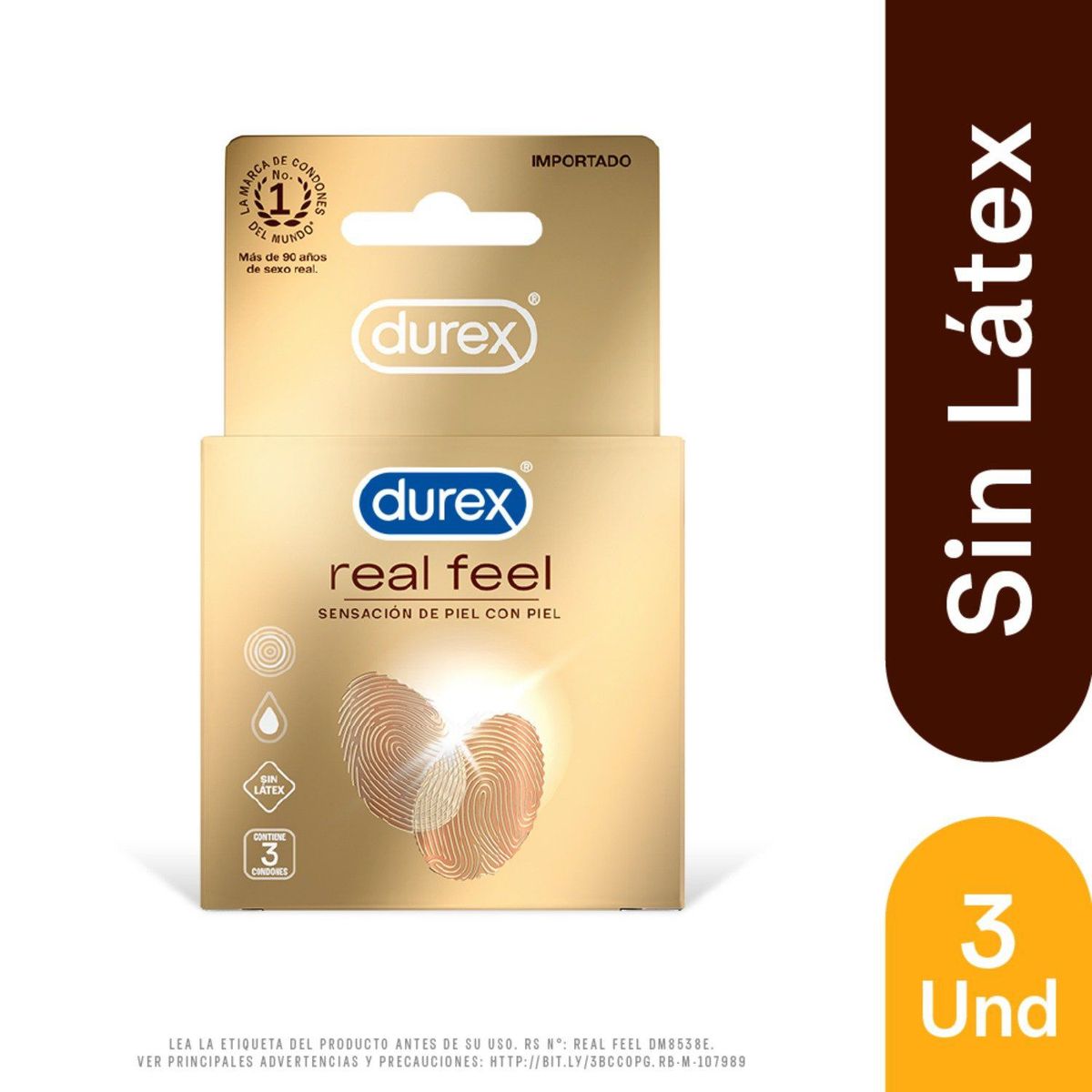 DUREX - Preservativos Durex Real Feel Caja 3 Und