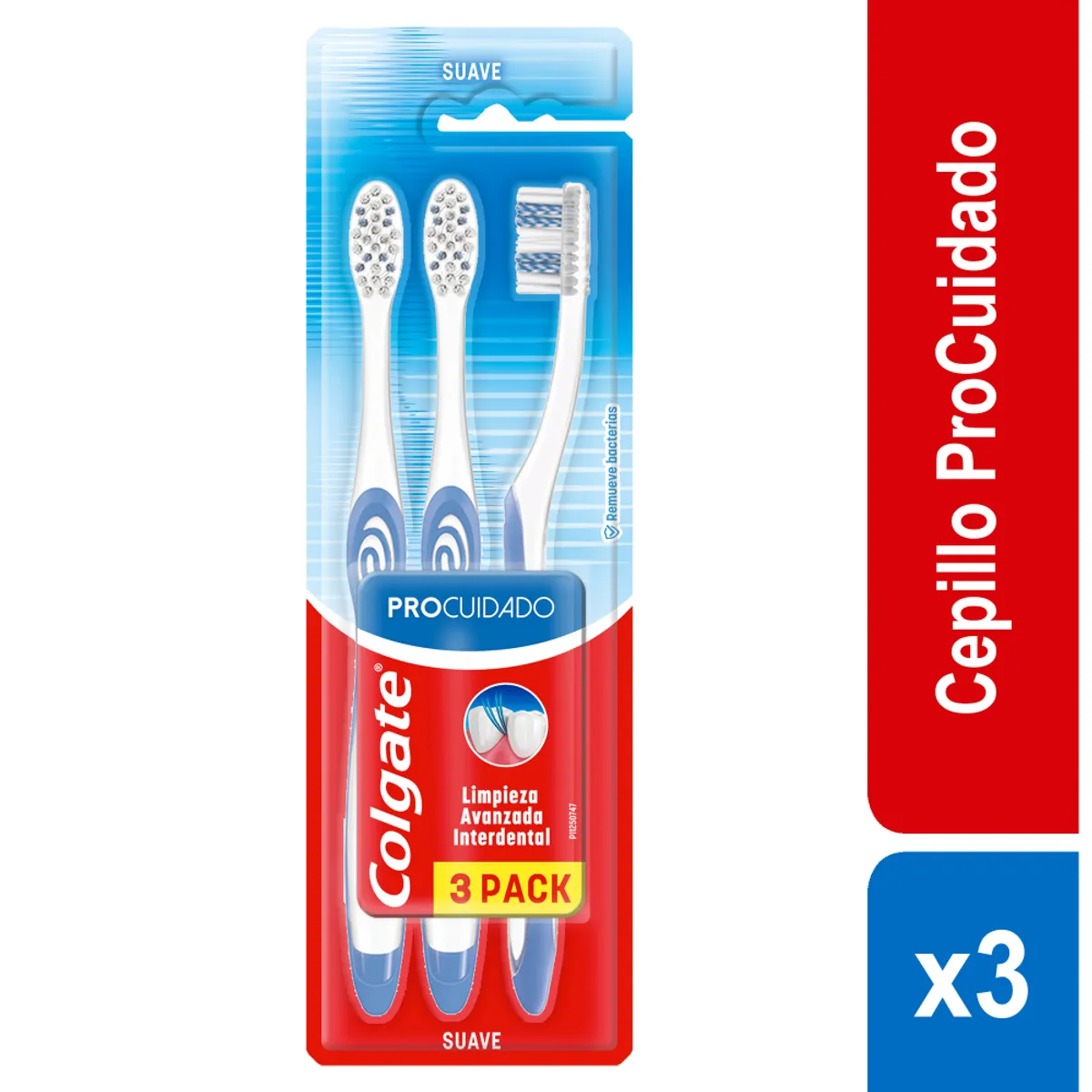 COLGATE - Cepillo De Dientes Colgate Pro Cuidado Empaque 3 Und