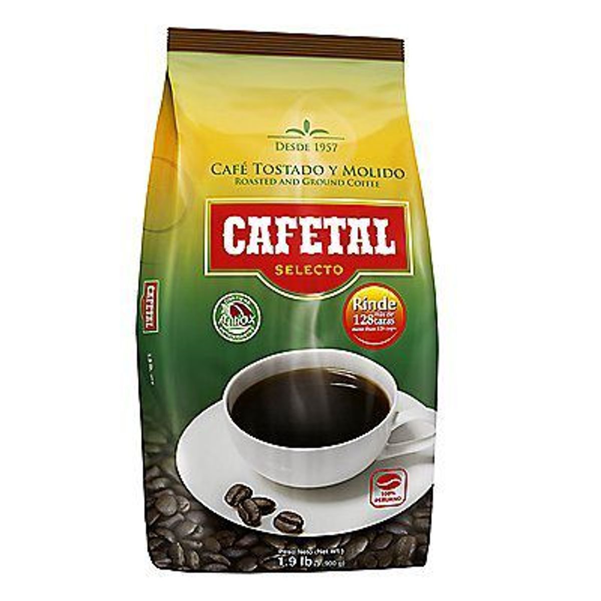 CAFETAL - Café Cafetal Selecto Tostado y Molido Bolsa 900 g