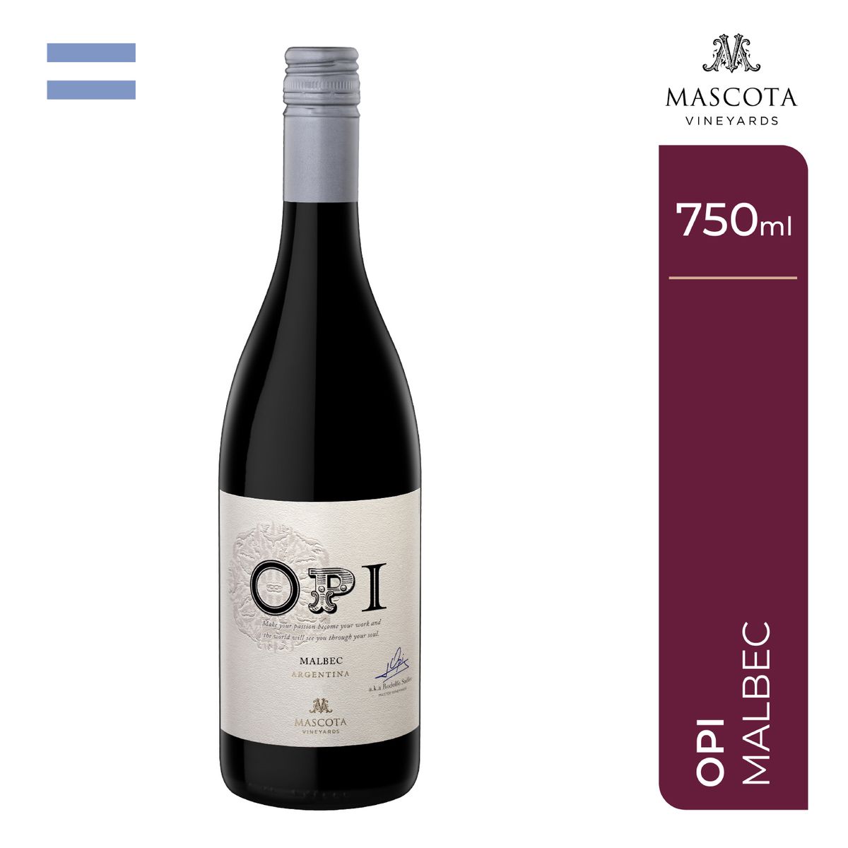 LA MASCOTA - Vino Opi Malbec Botella 750 mL