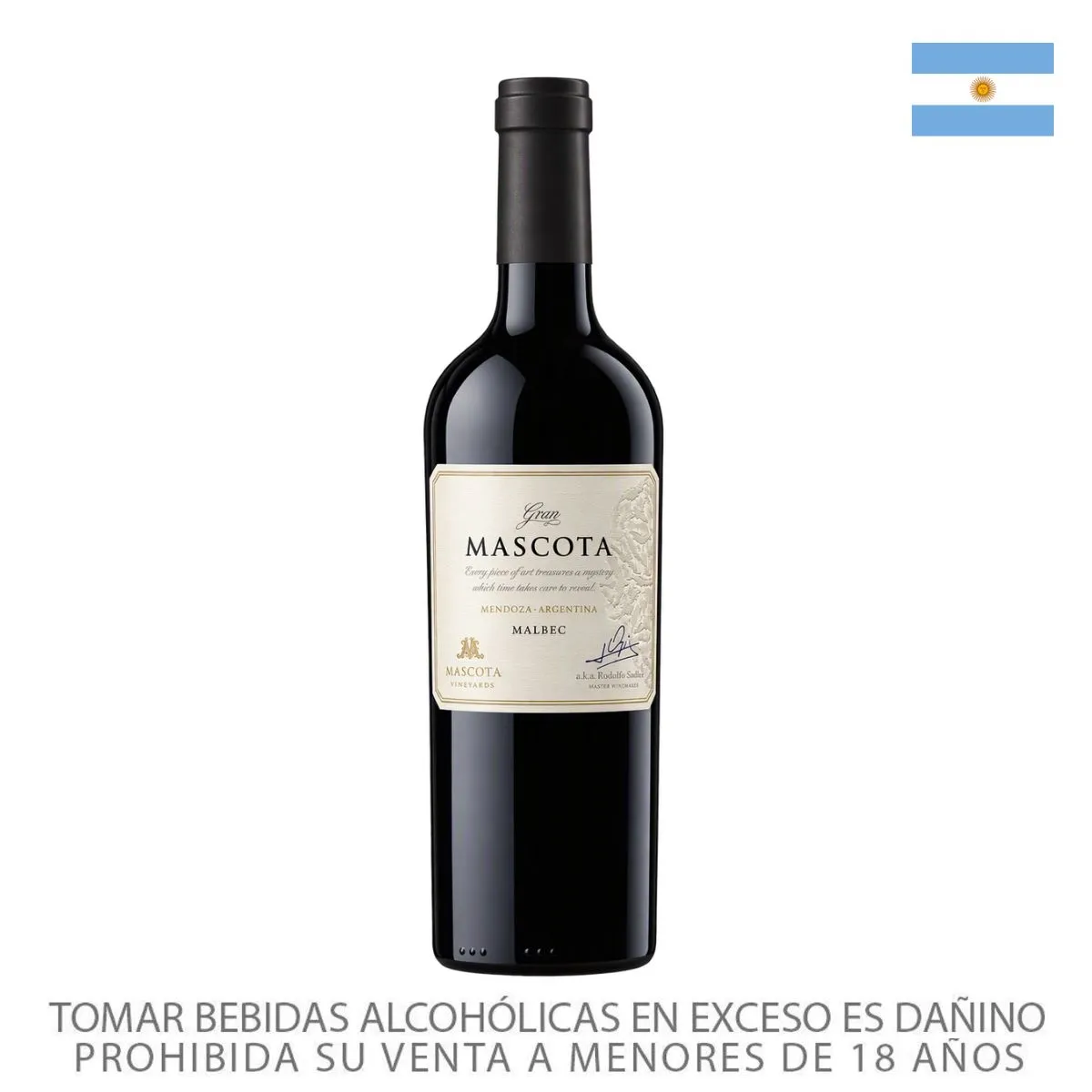LA MASCOTA - Vino Gran Mascota Malbec Botella 750 mL
