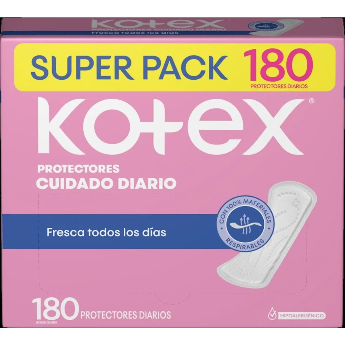 KOTEX - Protector Diario Kotex Normal Super Pack 180 Und