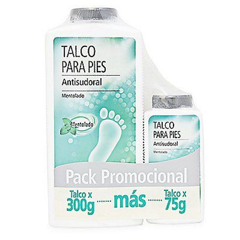 TOTTUS - Talco para Pies Mentolado 300 g + 75 g