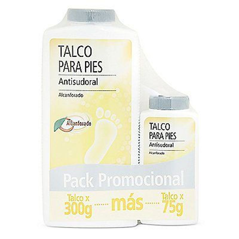 TOTTUS - Talco para Pies Alcanforado 300 g + 75 g