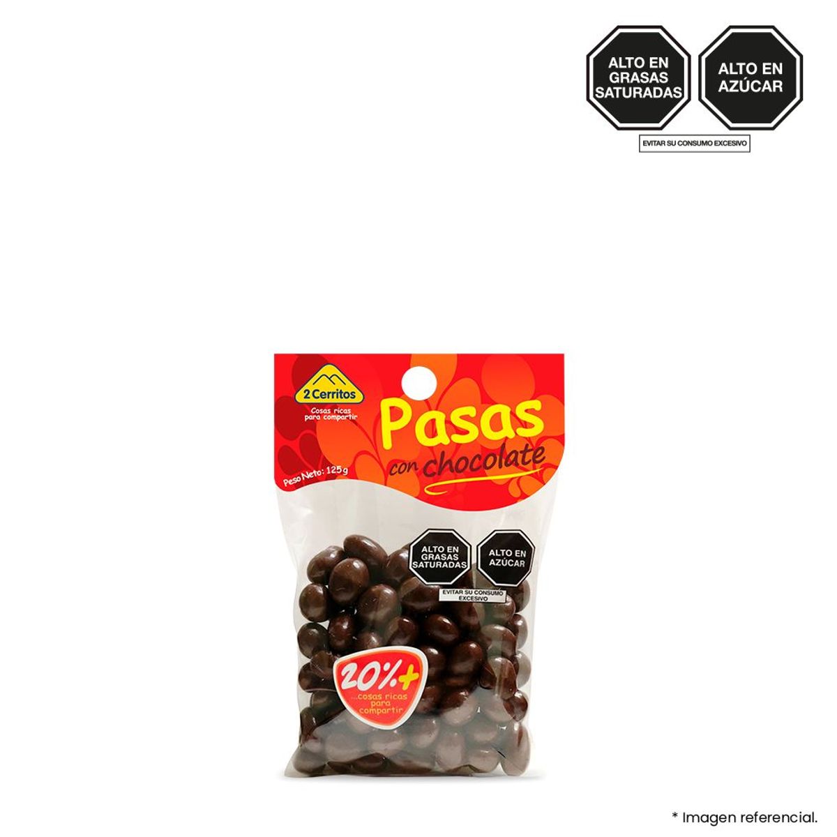 2 CERRITOS - Pasas 2 Cerritos con Chocolate Bitter Bolsa 150 g