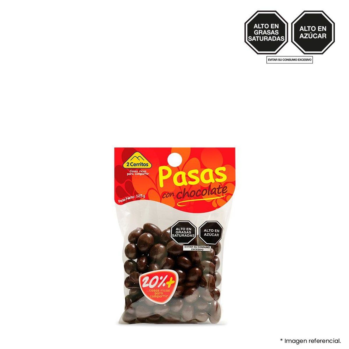 2 CERRITOS - Pasas 2 Cerritos con Chocolate Bitter Bolsa 150 g