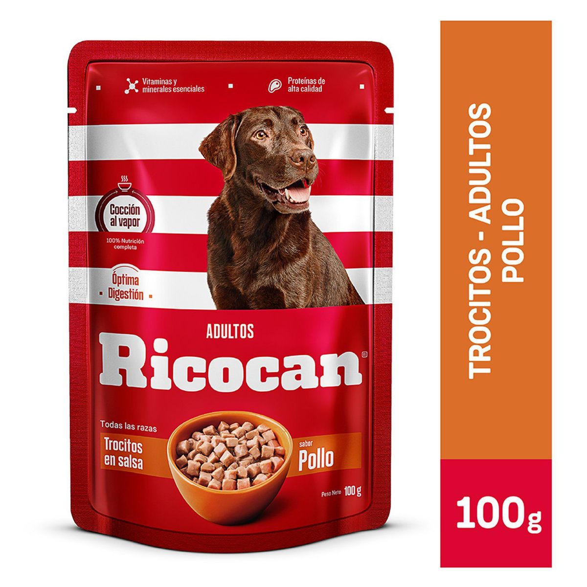 RICOCAN - Alimento Húmedo Perros Adultos Ricocan Trozos de Pollo Doypack 100 g