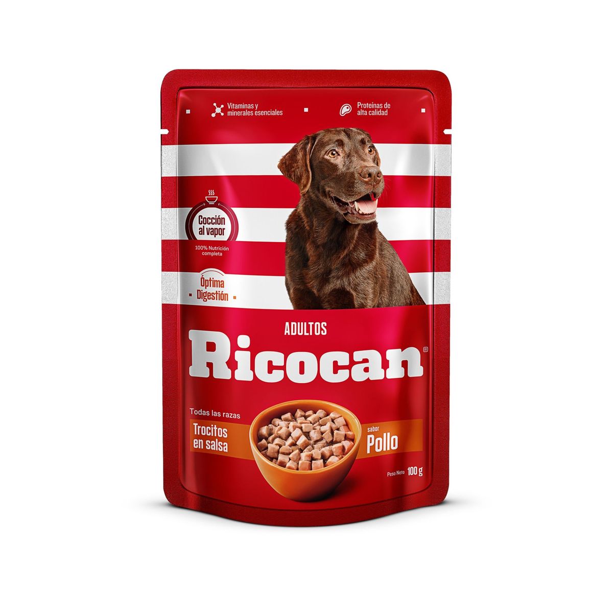 RICOCAN - Alimento Húmedo Perros Adultos Ricocan Trozos de Pollo Doypack 100 g