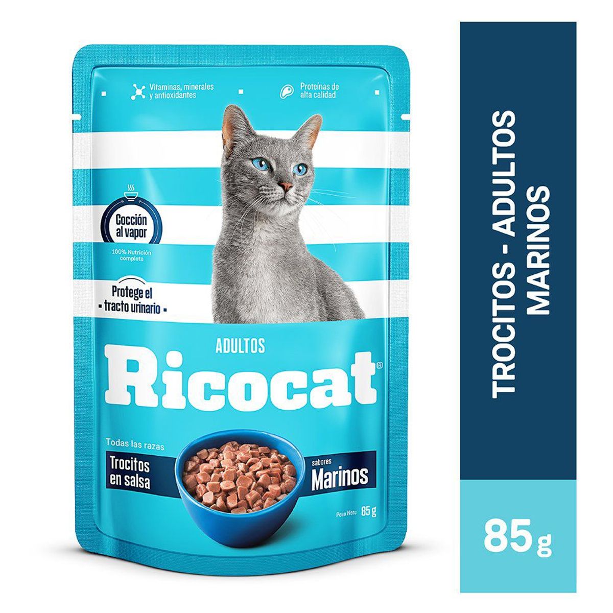 RICOCAT - Alimento Húmedo Gatos Adultos Ricocat Marino Doypack 85 g
