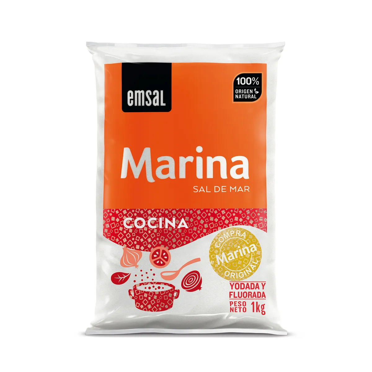 MARINA - Sal de Mar Marina Emsal de Cocina Bolsa 1 Kg