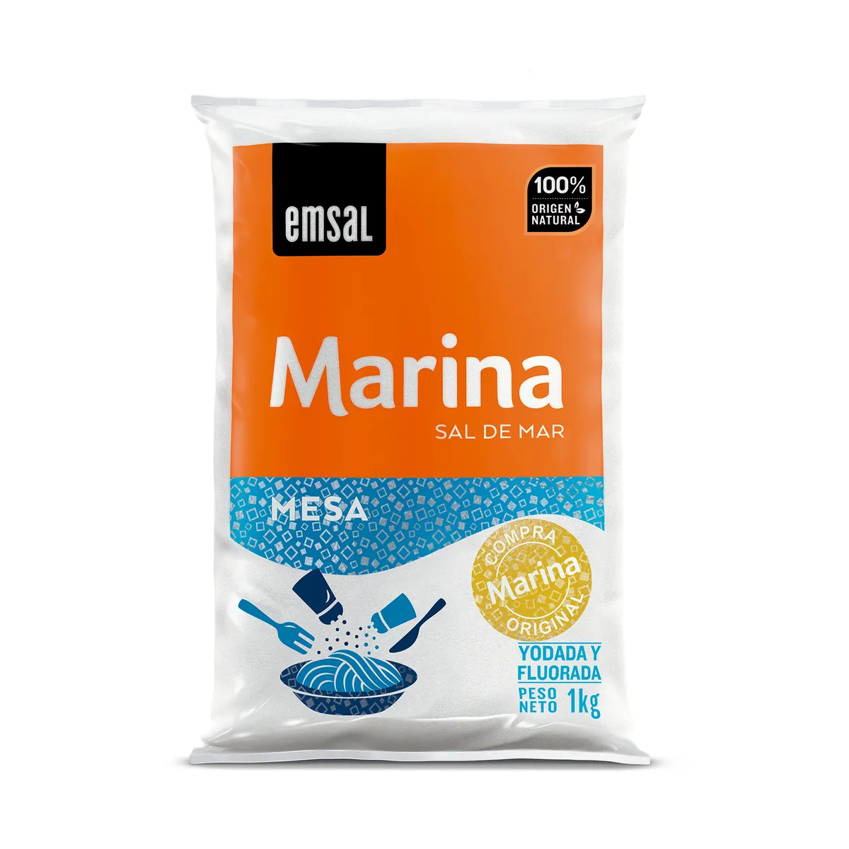 MARINA - Sal de Mar Marina Emsal de Mesa Bolsa 1 Kg