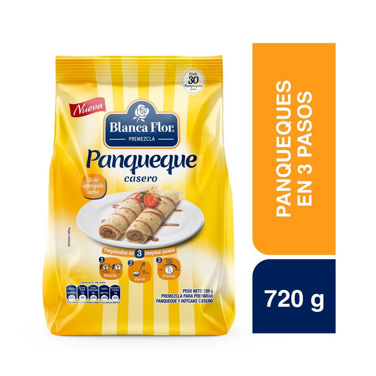BLANCA FLOR - Premezcla de Panqueque Blanca Flor Bolsa 720 g