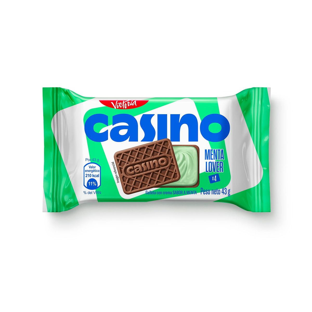 VICTORIA - Galleta Casino Sabor Menta Sixpack 258 g