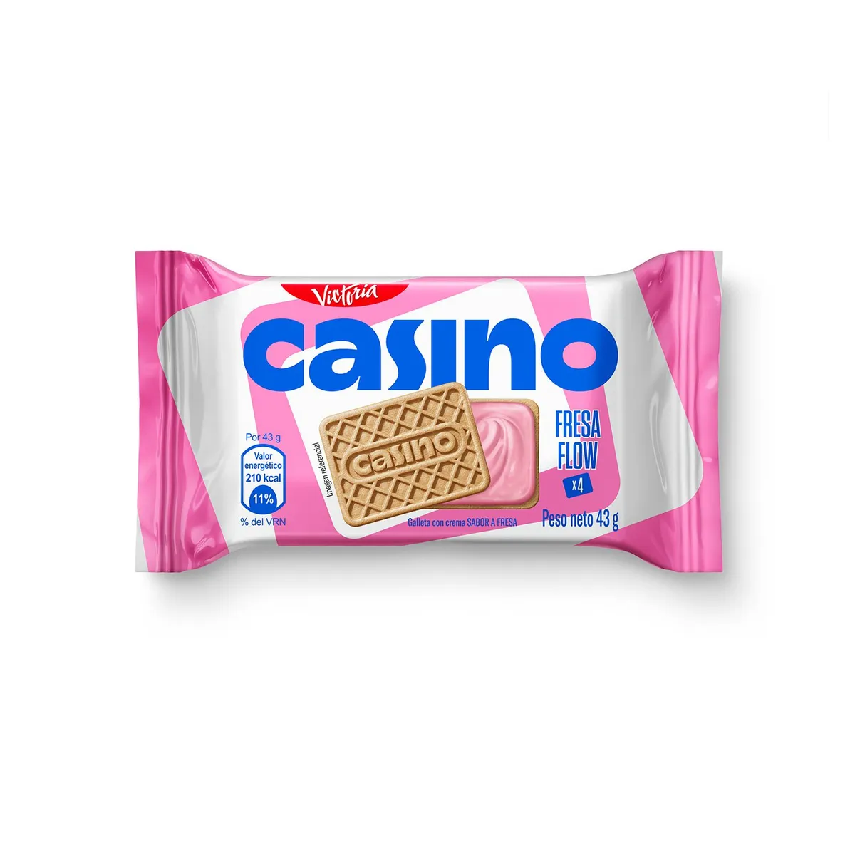 VICTORIA - Galleta Casino Sabor Fresa Sixpack 258 g
