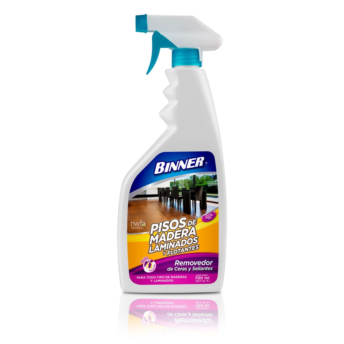 BINNER - Removedor de Ceras y Sellantes Binner Pisos de Madera y Laminados Envase 700 mL