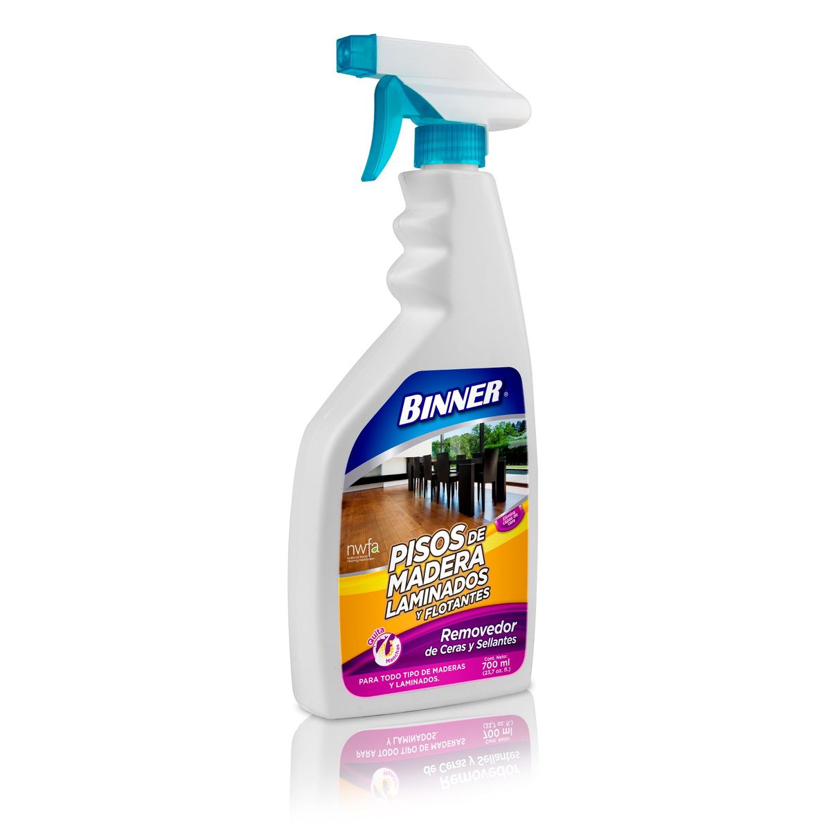 BINNER - Removedor de Ceras y Sellantes Binner Pisos de Madera y Laminados Envase 700 mL