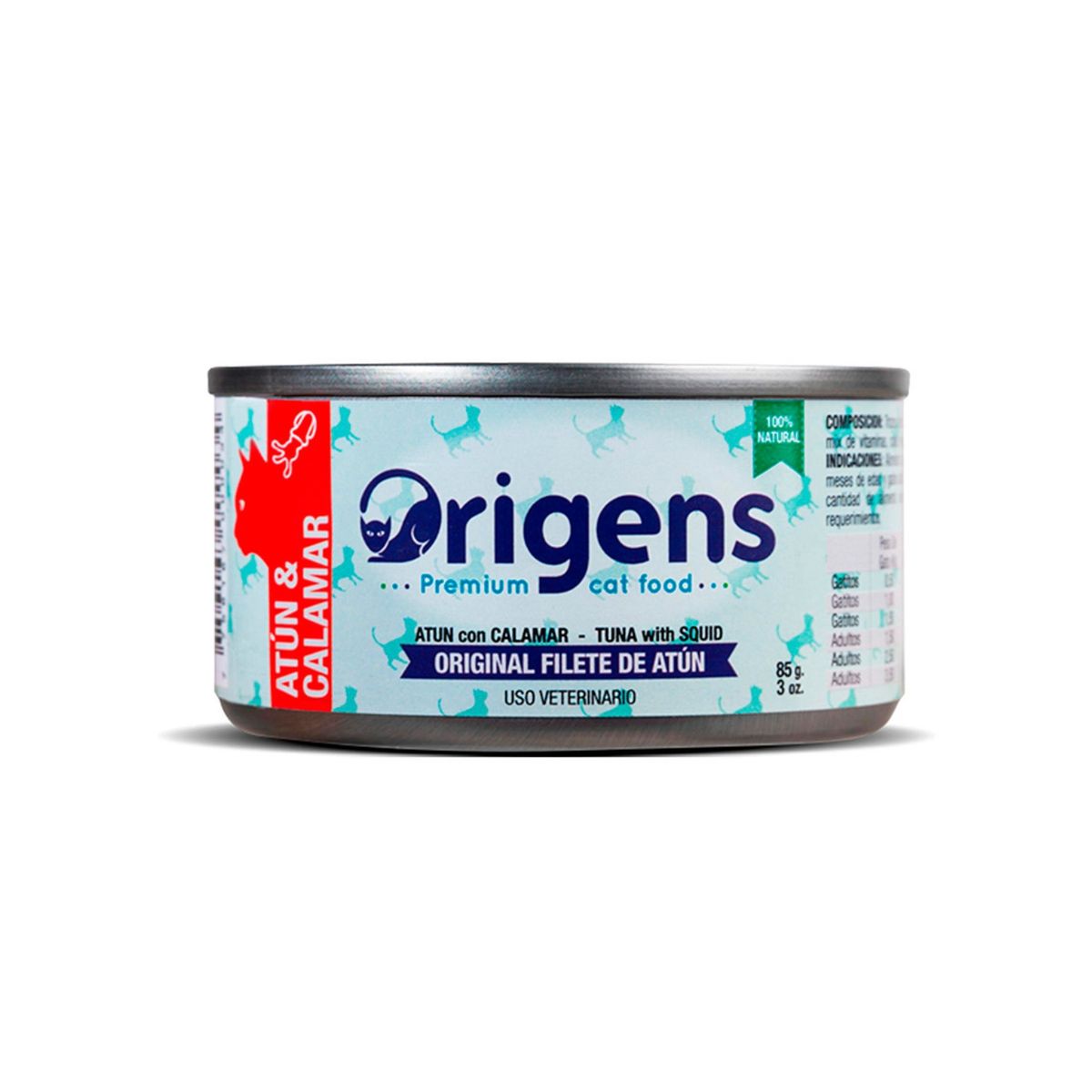 ORIGENS - Filete de Atún con Calamar para Gatos Origens Lata 85 g