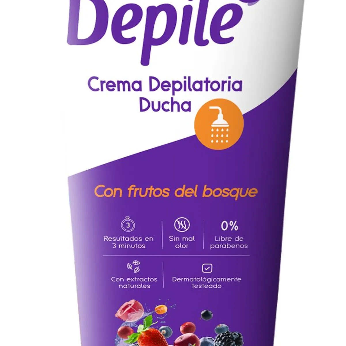 DEPILE - Crema Depiladora Depile Bajo Ducha Frutos Rojos Bosque Envase 220 mL