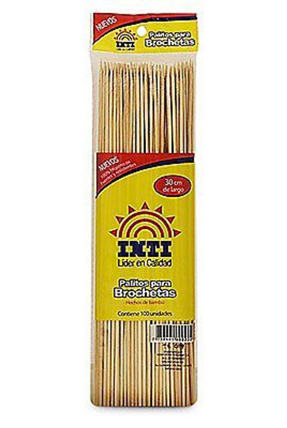 INTI - Palitos Para Brochetas Inti 30cm Empaque 100 Und